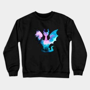 Galaxy Dragon Silhouette Crewneck Sweatshirt